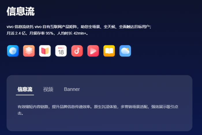 vivo信息流广告投放渠道